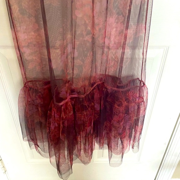 FREE PEOPLE Intimately Sheer Burgundy Maxi Dress - Picture 3 of 5